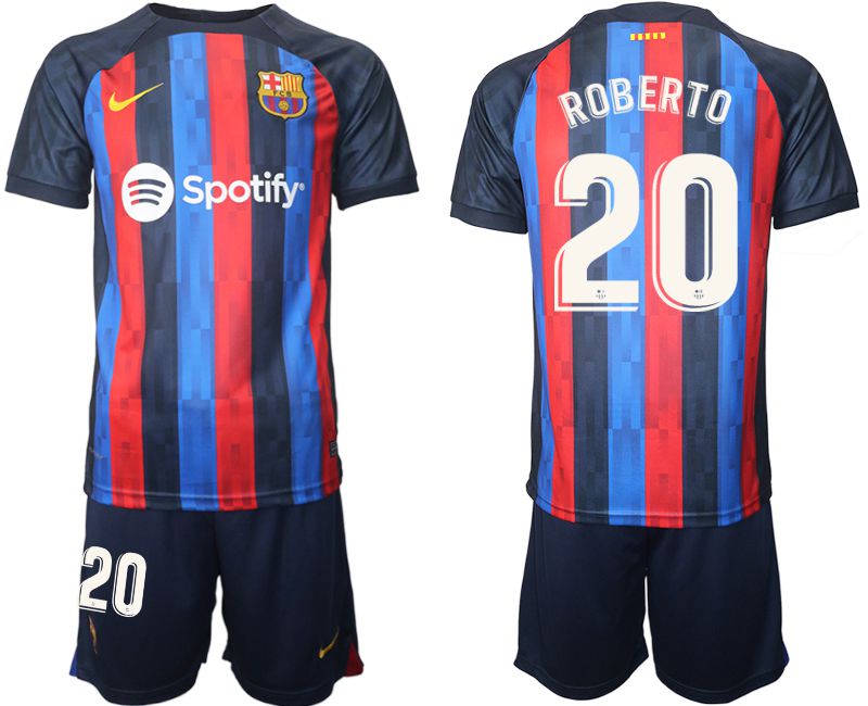 Men 2022-2023 Club Barcelona home blue #20 Soccer Jersey->barcelona jersey->Soccer Club Jersey